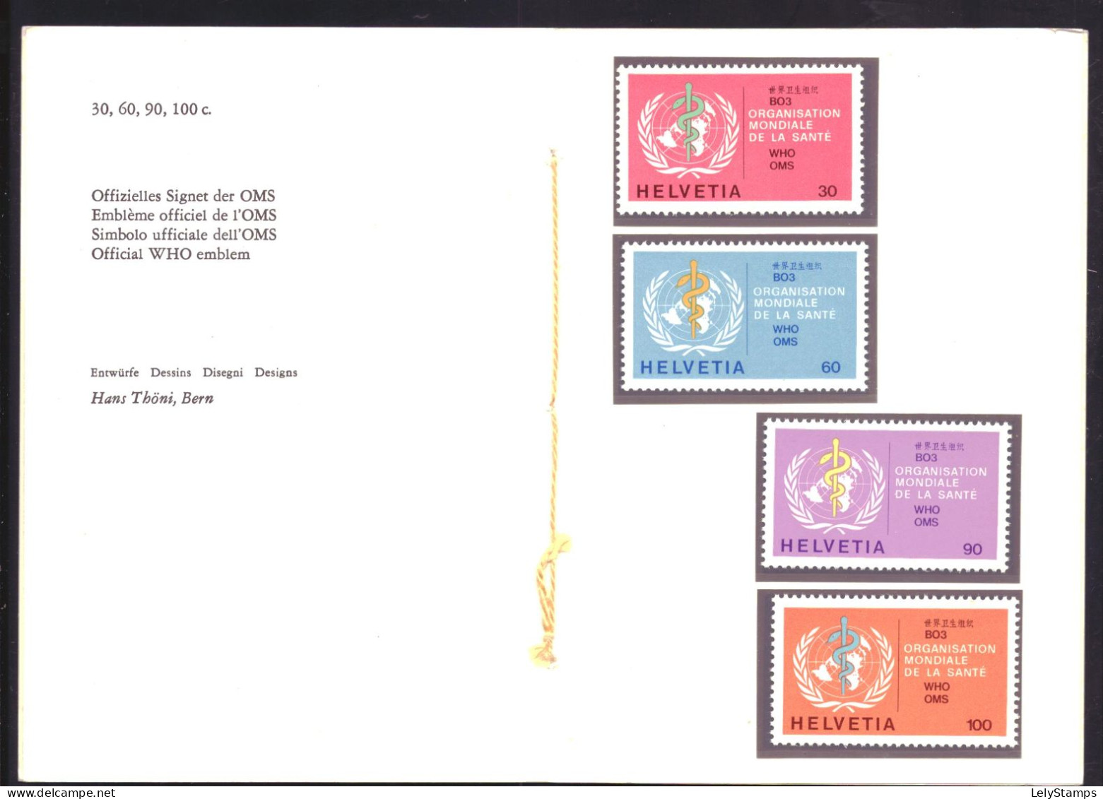 Swiss / Zwitserland / Helvetia / Schweiz PTT Carnet Booklet Dienst 36 T/m 39 MNH ** (1975) - Postzegelboekjes