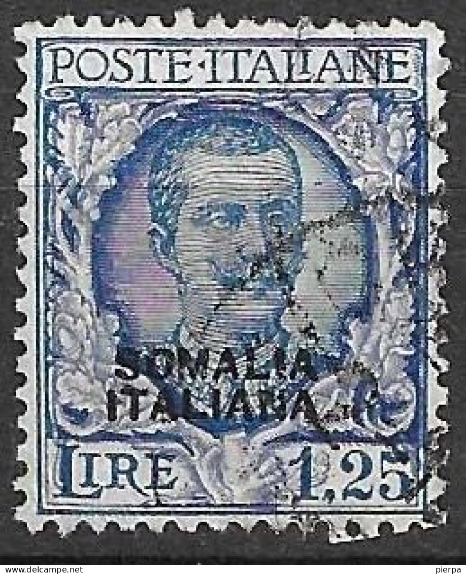 SOMALIA - 1926 - FLOREALE  LIRE 1,25 - USATO (YVERT 97 - MICHEL 101 - SS 100) - Somalie