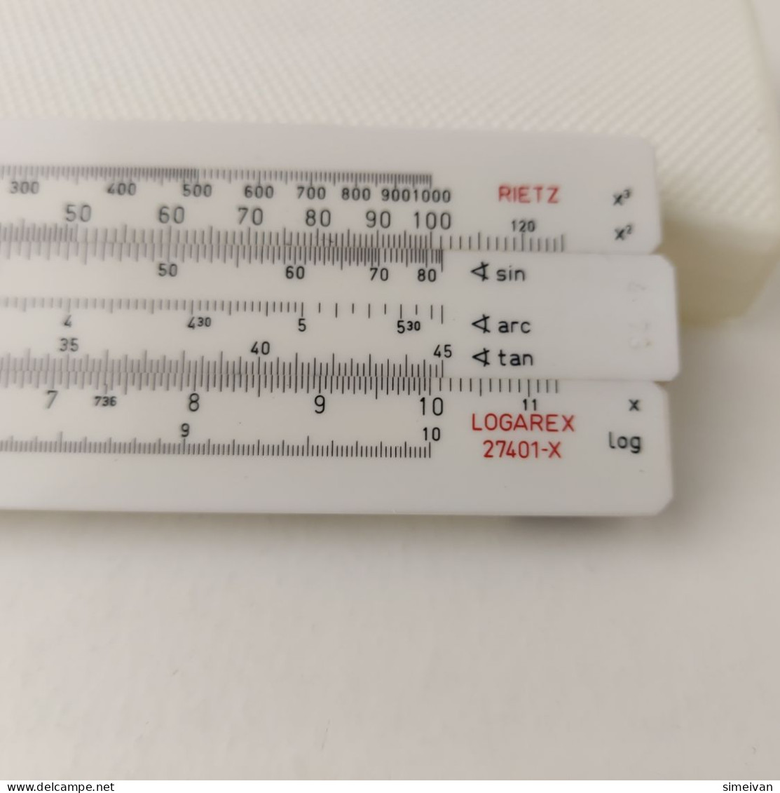 Vintage LOGAREX 27401-X Slide Rule RIETZ Czechoslovakia With Case #5561 - Porte-clefs