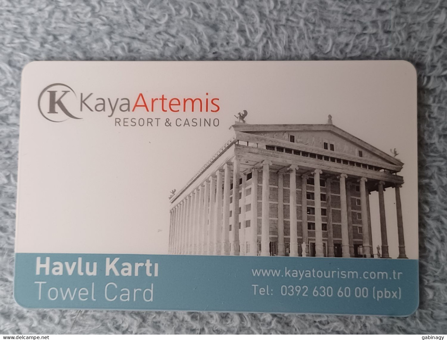 HOTEL KEYS - 2596 - TURKEY - KAYA ARTEMIS RESORT & CASINO - Hotelkarten
