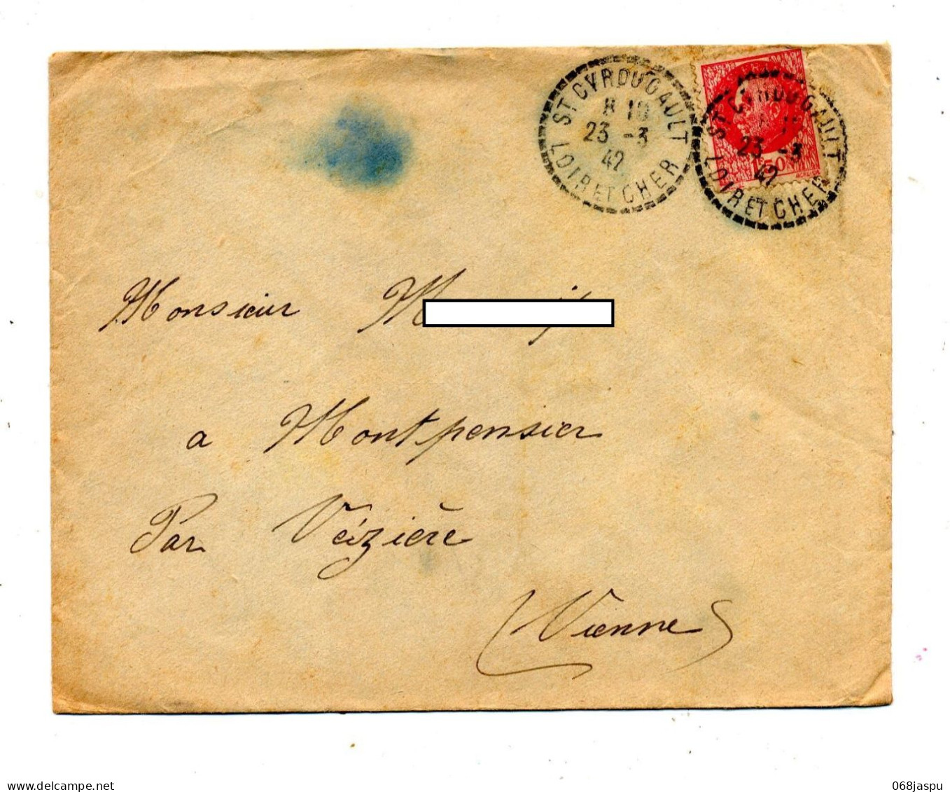 Lettre Cachet Saint Cyr Du Gault - Handstempels