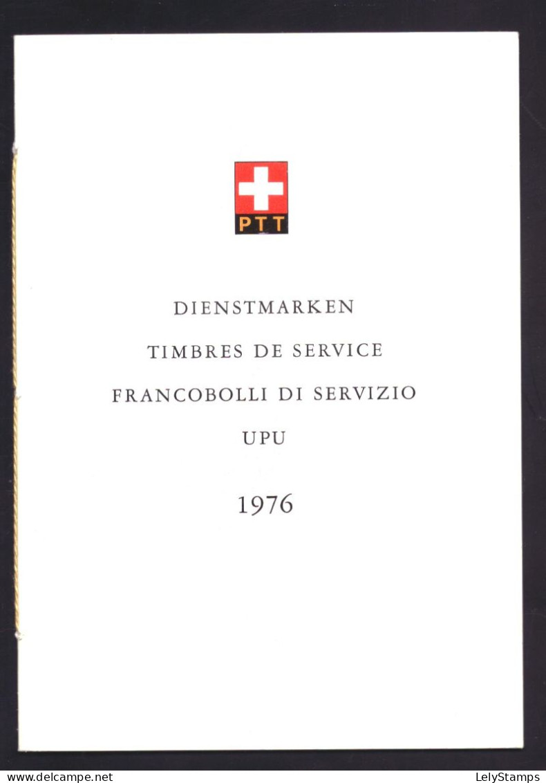 Swiss / Zwitserland / Helvetia / Schweiz PTT Carnet Booklet Dienst 10 T/m 13 MNH ** (1976) - Cuadernillos