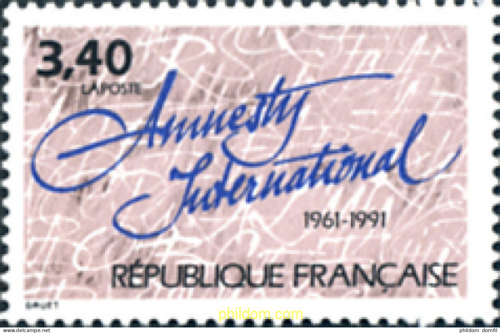 124151 MNH FRANCIA 1991 30 ANIVERSARIO DE AMNISTIA INTERNACIONAL - Other & Unclassified