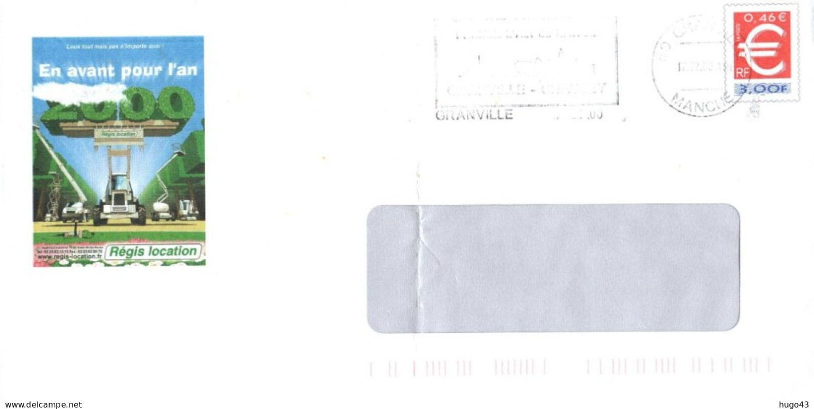 ENVELOPPE AVEC FLAMME GRANVILLE - CHAUSSEY LE 17/02/00 - Mechanical Postmarks (Advertisement)