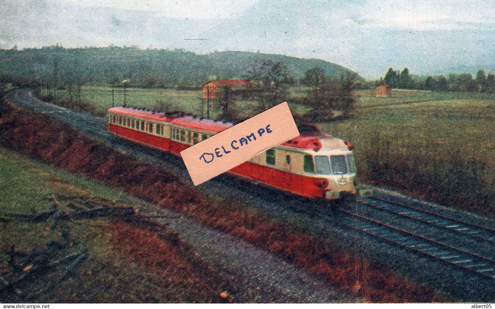 Le TEE Mont-Cenis En Direction De Milan Près De Bourgoin En Isère En 1958 - Reproduction - Bourgoin