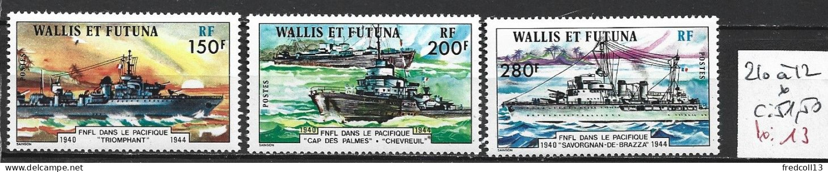 WALLIS ET FUTUNA 210 à 12 * Côte 51.50 € - Unused Stamps