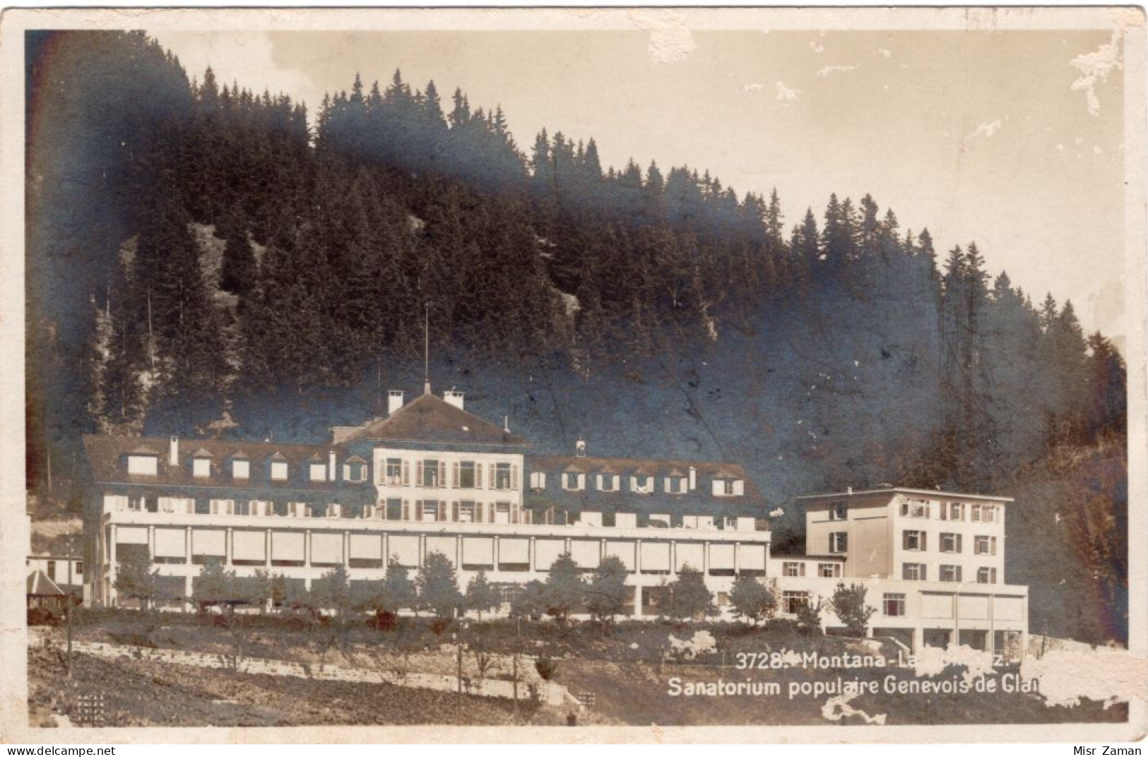 In 6 Languages Read A Story: Montana. La Combaz. Sanatorium Populaire Genevois De Clairmont. | Genevois Popular In The - Crans-Montana