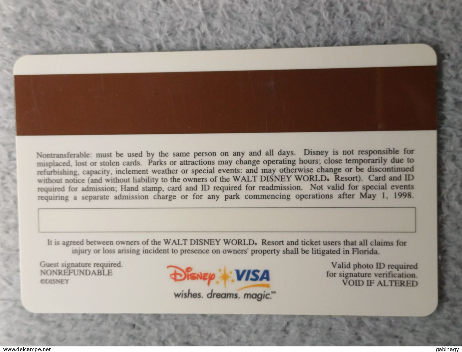 HOTEL KEYS - 2603 - USA - WALT DISNEY WORLD RESORT - Hotelsleutels (kaarten)