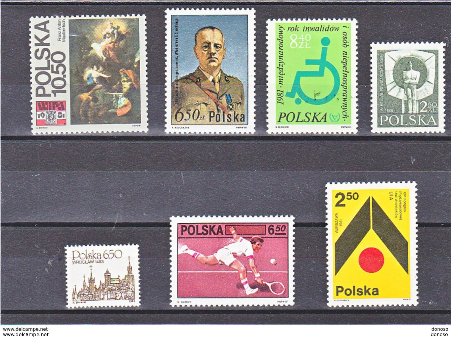 POLOGNE 1981 Yvert 2544 + 2552-2555 + 2572 + 2579 NEUF** MNH Cote : 7,80 Euros - Unused Stamps