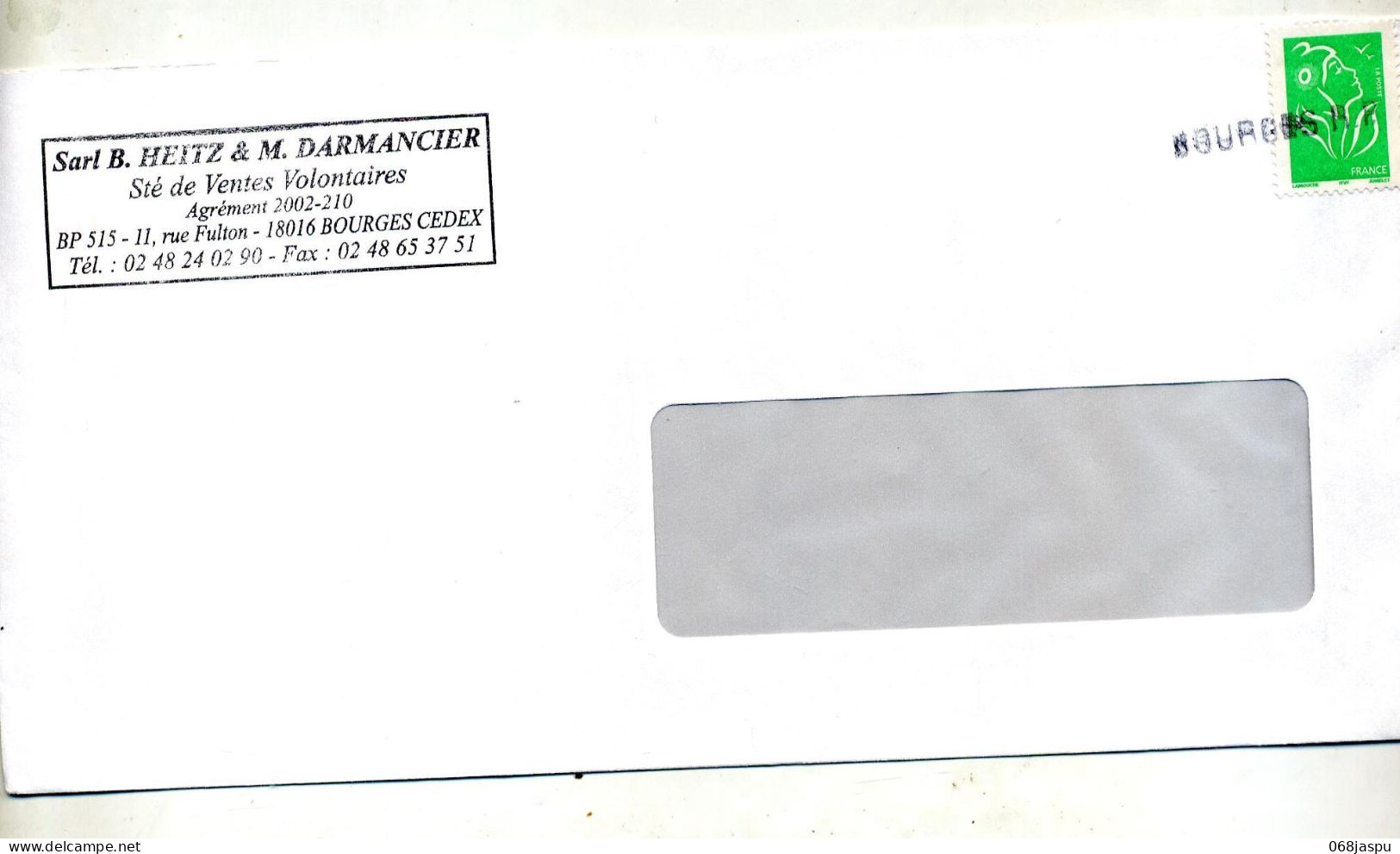 Lettre Cachet Annulation Bourges - Manual Postmarks