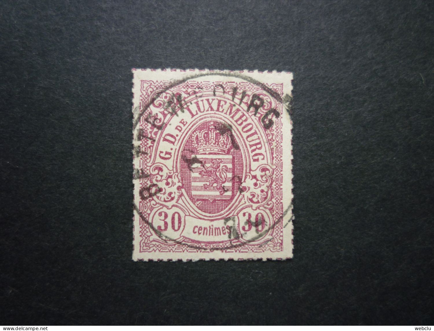 Luxemburg Luxembourg Armoiries 1865 Mi 21 O, Stempel Bettembourg, PRACHT!! - 1859-1880 Armoiries