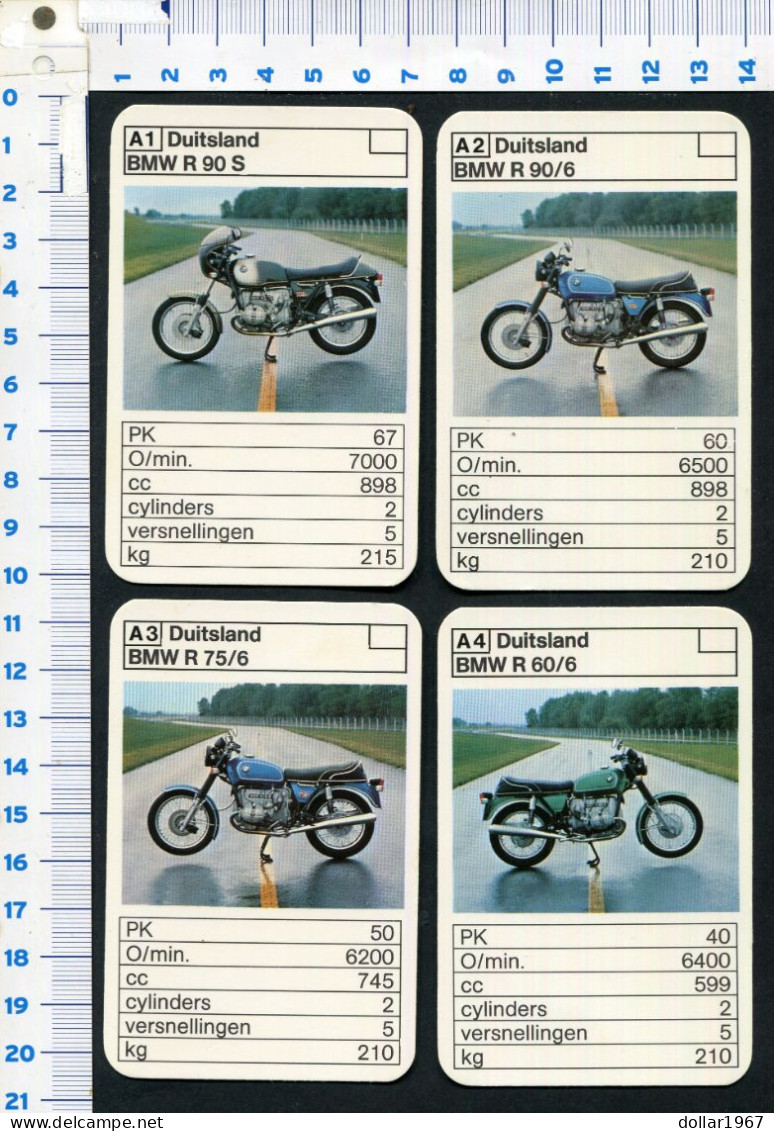 32 X Kaarten Race - Motoren  Kwartet 1975 In Origineel Doosje   - 2 Scans For Condition.(Originalscan !!) - Motos