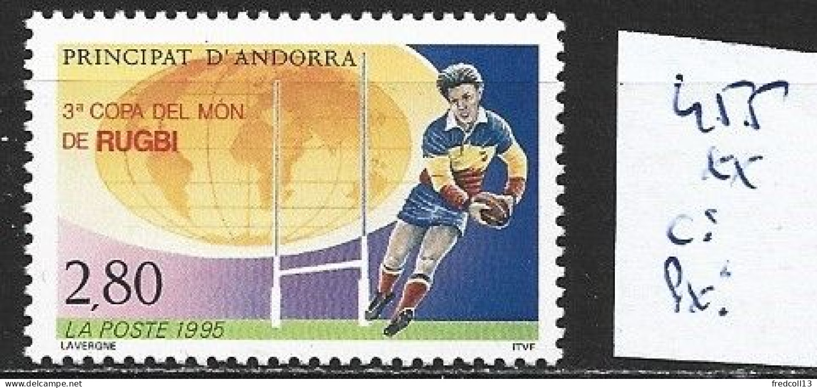 ANDORRE FRANCAIS 455 ** Côte 2 € - Unused Stamps