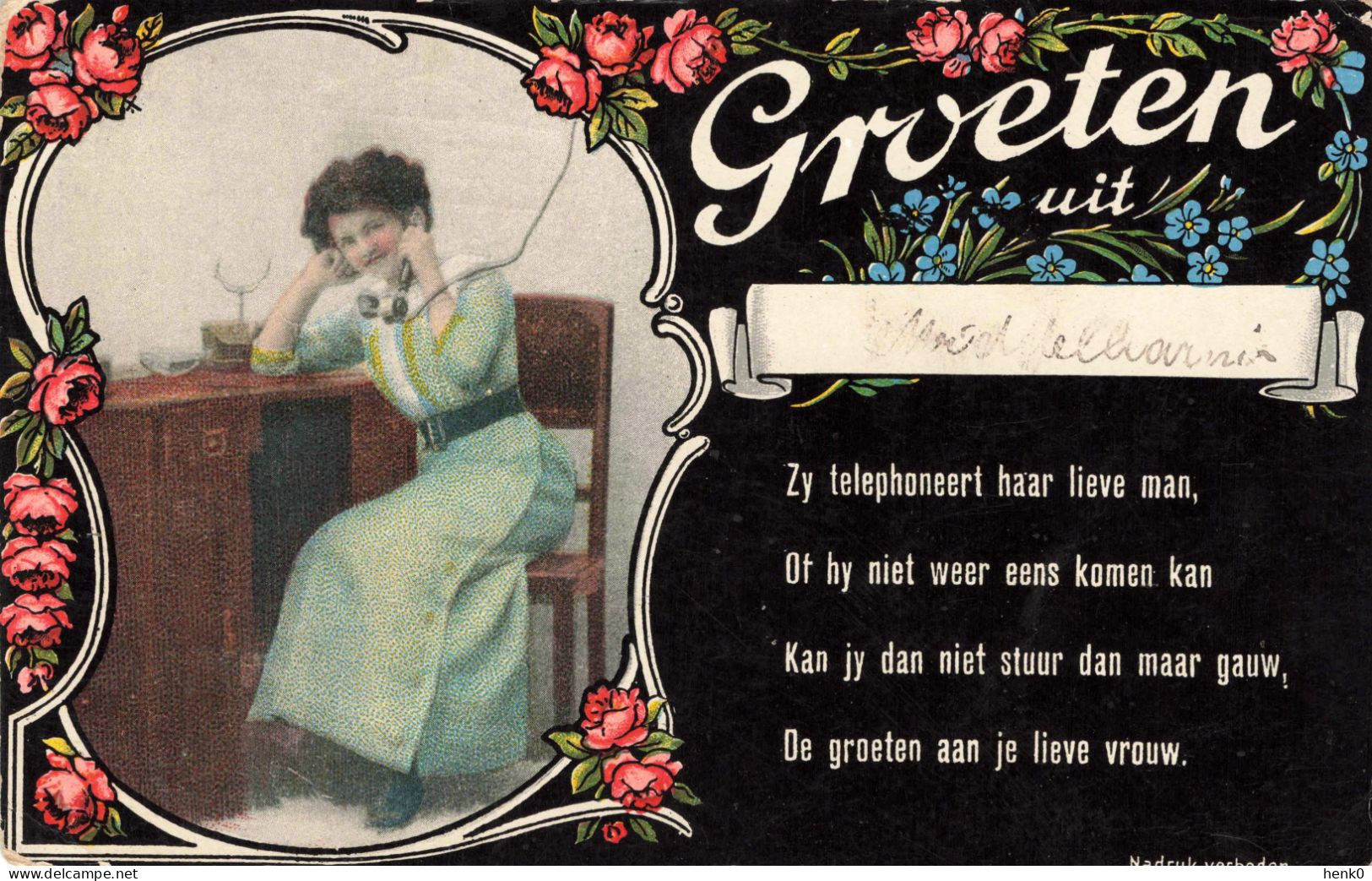 Middelharnis Groeten Uit Fantasiekaart Oud 1916 C3132 - Autres & Non Classés