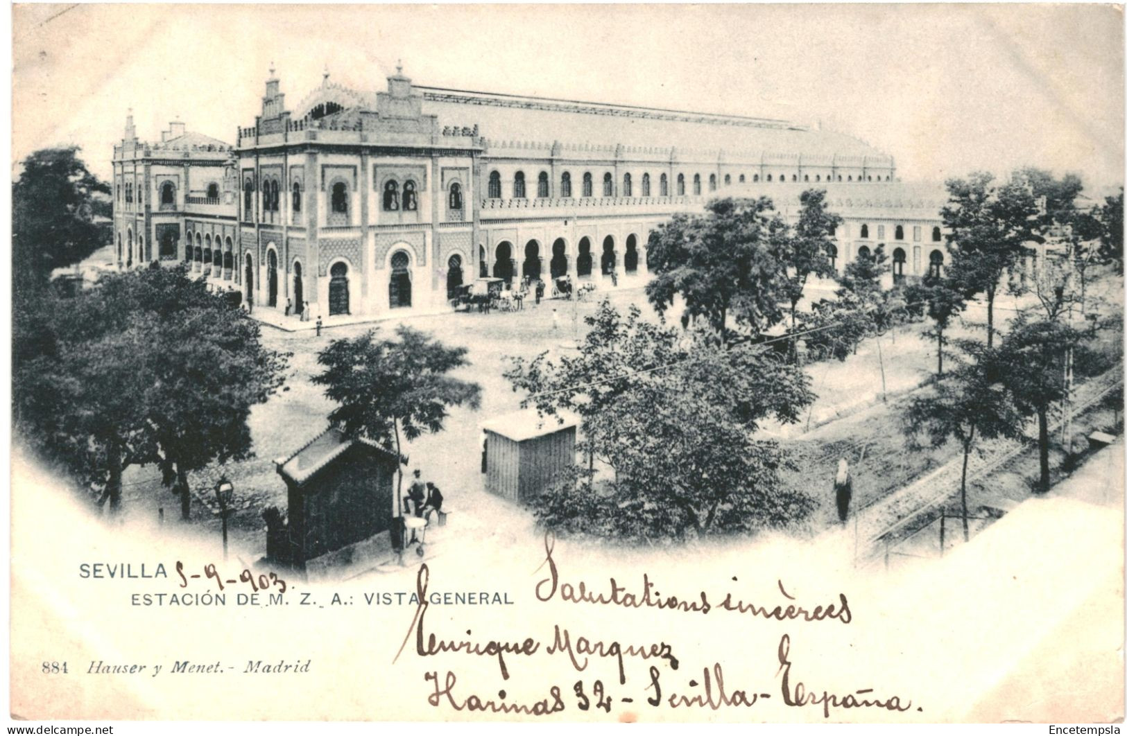 CPA Carte Postale Espagne Sevilla Estacion De M. Z. Vista General 1903 VM80404 - Sevilla (Siviglia)