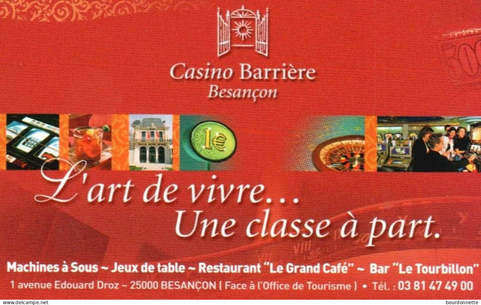 25-  BESANCON      -PUB - CARTE VISITE -RESTAURANT  LE GRAND CAFE - Besancon