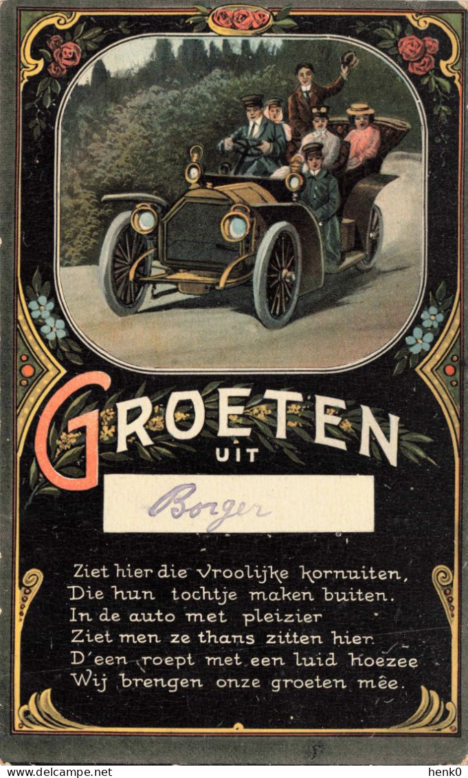 Borger Groeten Uit Fantasiekaart Oud 1920 C3136 - Altri & Non Classificati