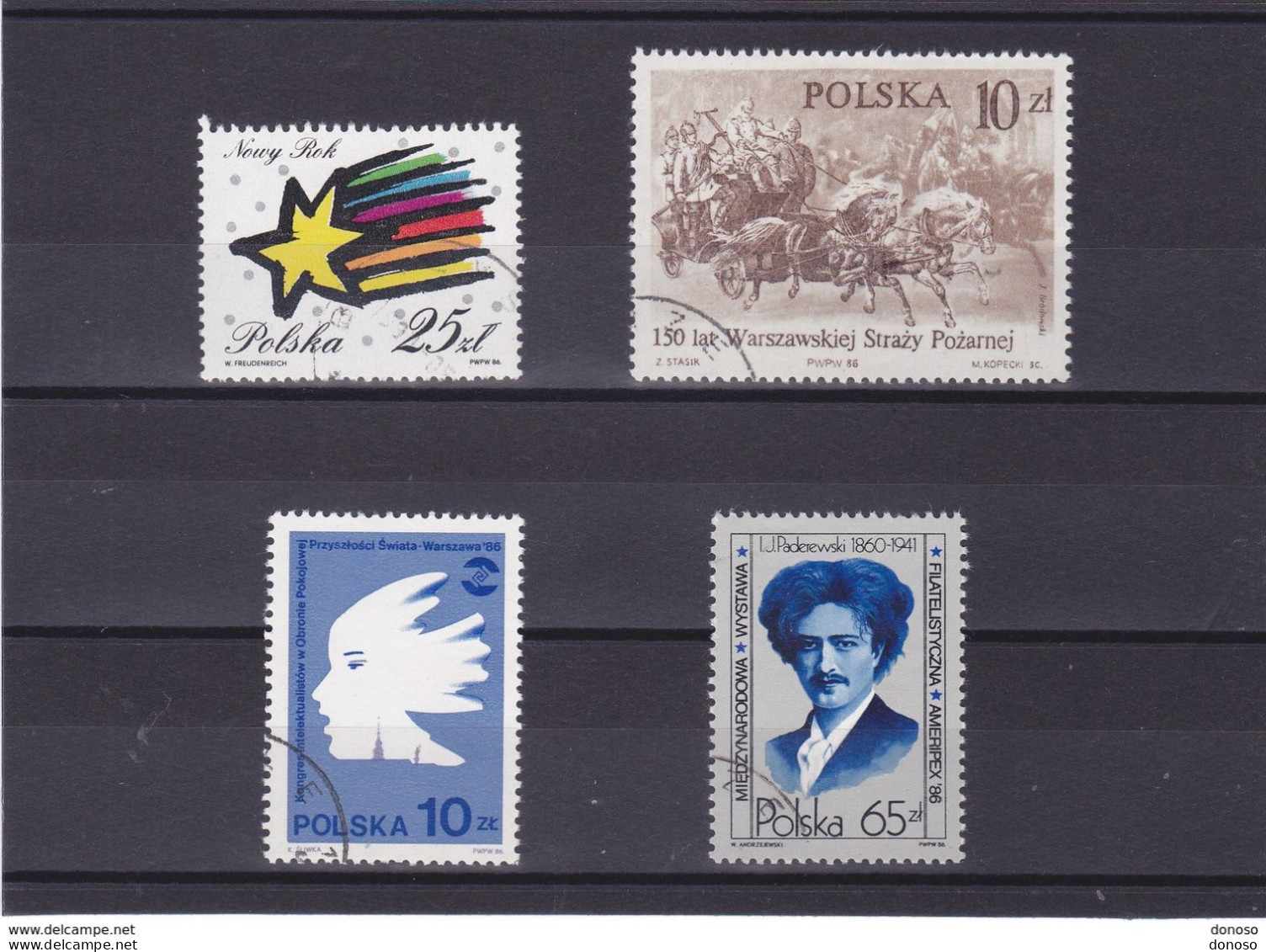 POLOGNE 1986 Yvert 2823 + 2836-2837 + 2878 Oblitéré, VFU Cote 2,60 Euros - Used Stamps