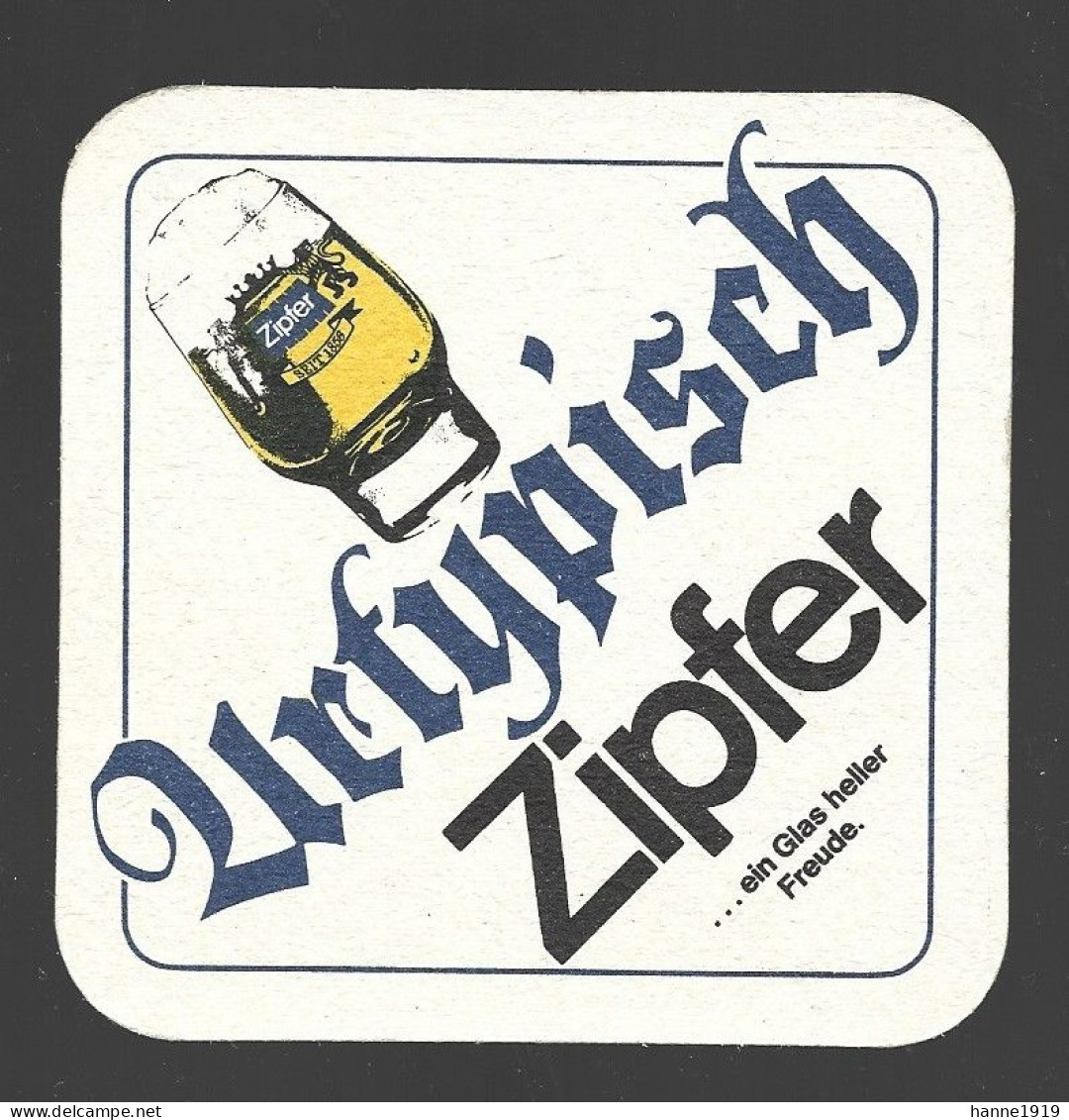 Urtypisch Zipfer Sous Bock Bierviltje Beer Coaster Htje - Beer Mats