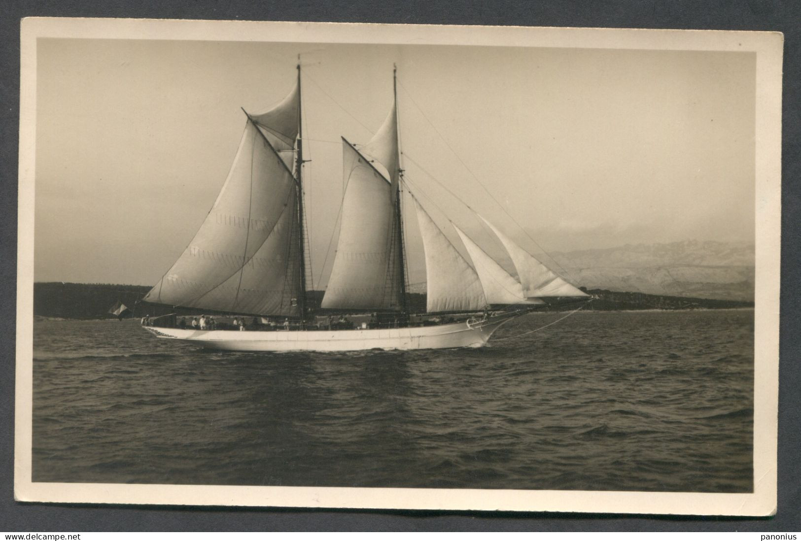 SAILING BOAT OLD REAL PHOTO PC - Voile