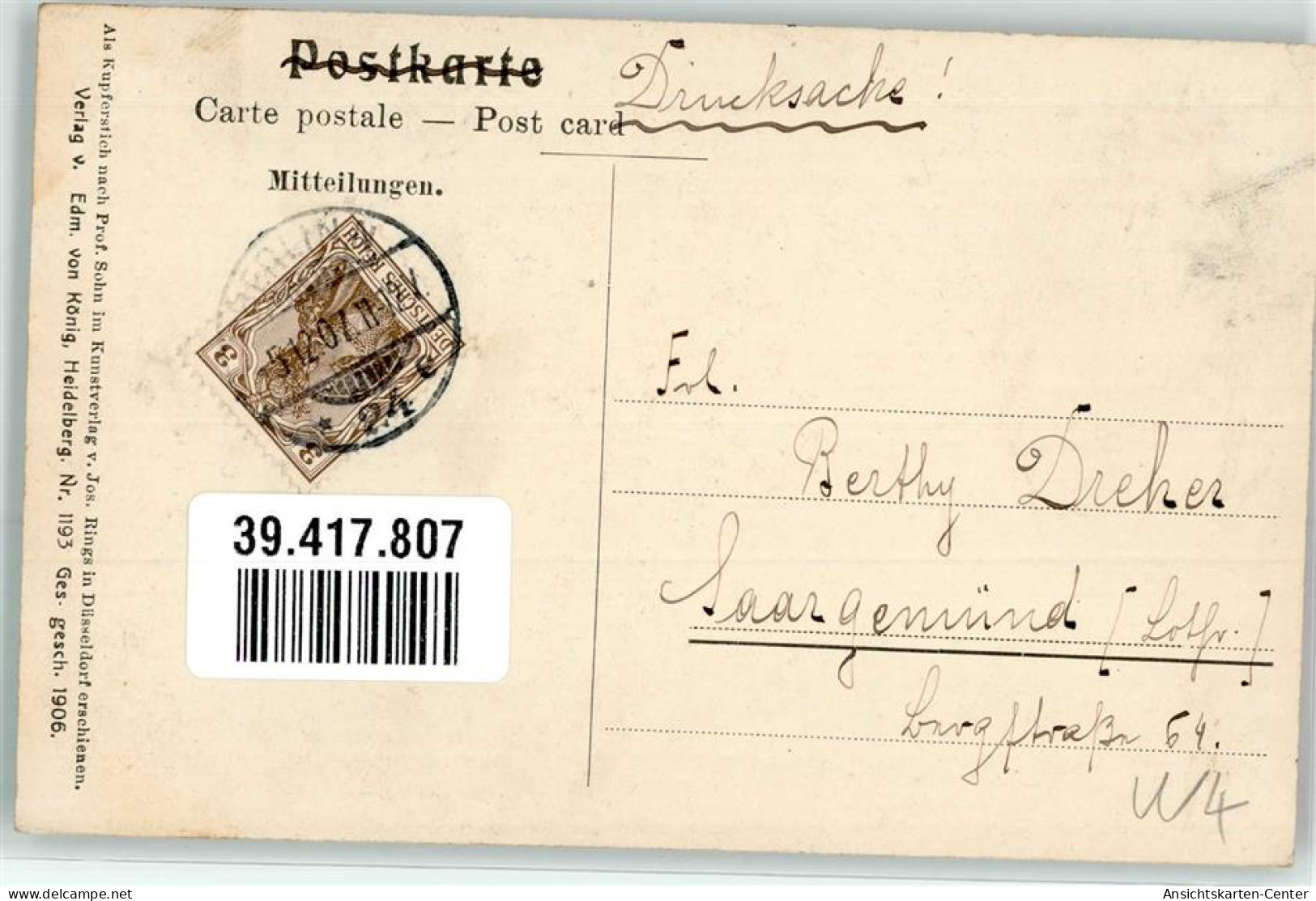 39417807 - Kupferstich Prof. Sohn Nr 1193 - Märchen, Sagen & Legenden