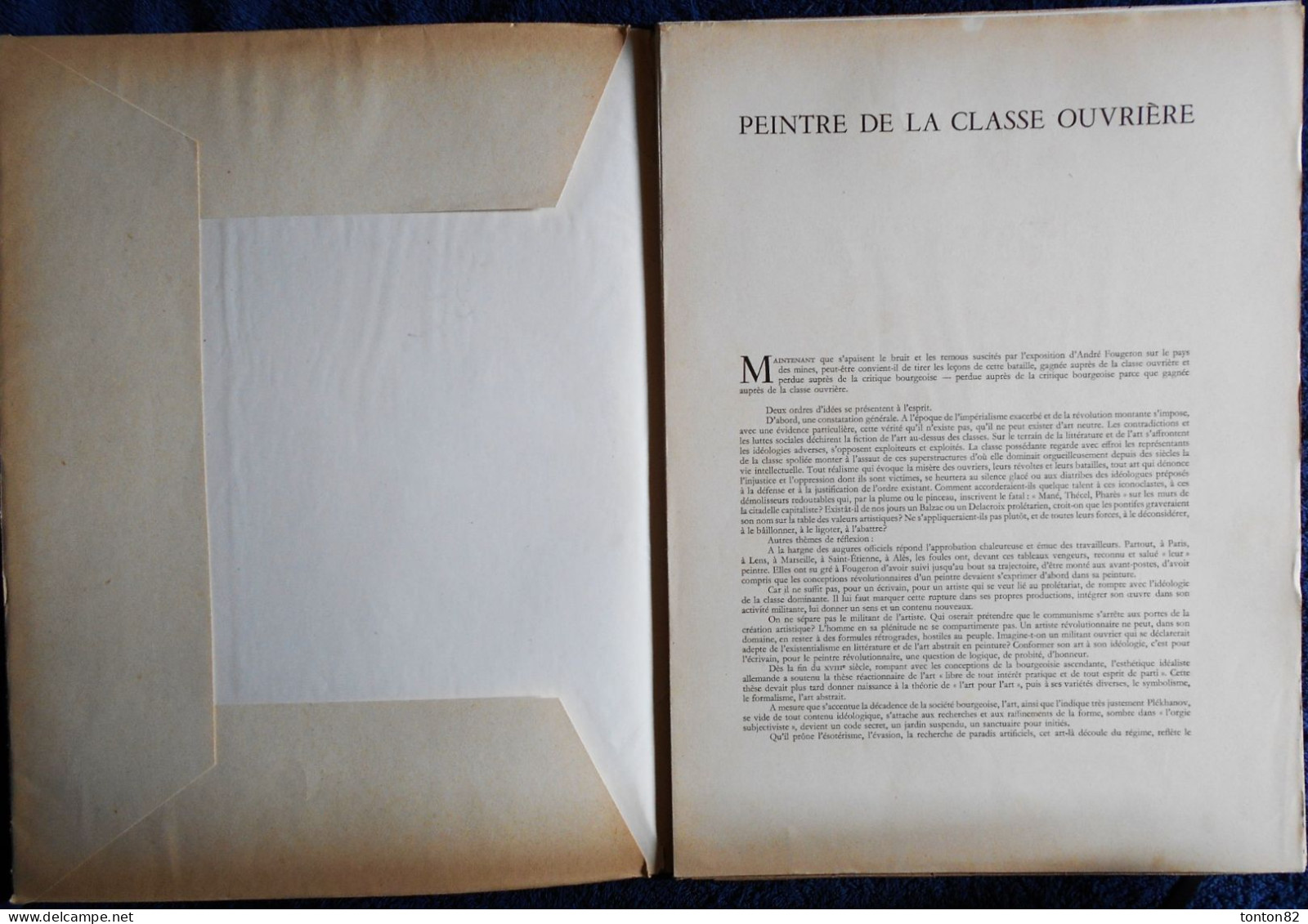 André Fougeron - ( Le Peintre Des Ouvriers ) - LE PAYS DES MINES - Les Éditions Cercle D'Art, Paris - ( 1951 ) . - Kunst