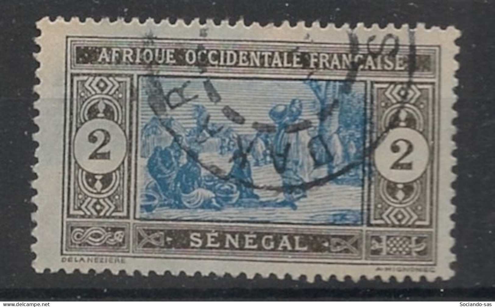 SENEGAL - 1914-17 - N°YT. 54 - Marché 2c Noir Et Bleu - Oblitéré / Used - Oblitérés