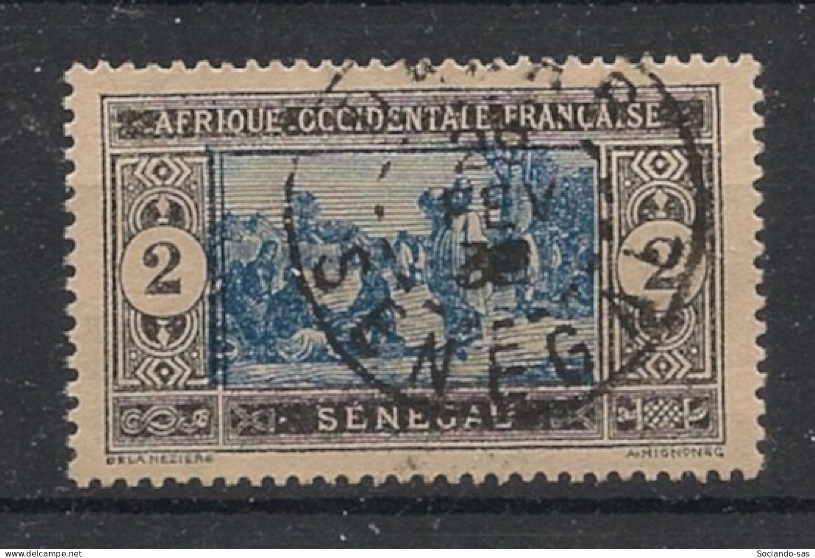 SENEGAL - 1914-17 - N°YT. 54 - Marché 2c Noir Et Bleu - Oblitéré / Used - Used Stamps