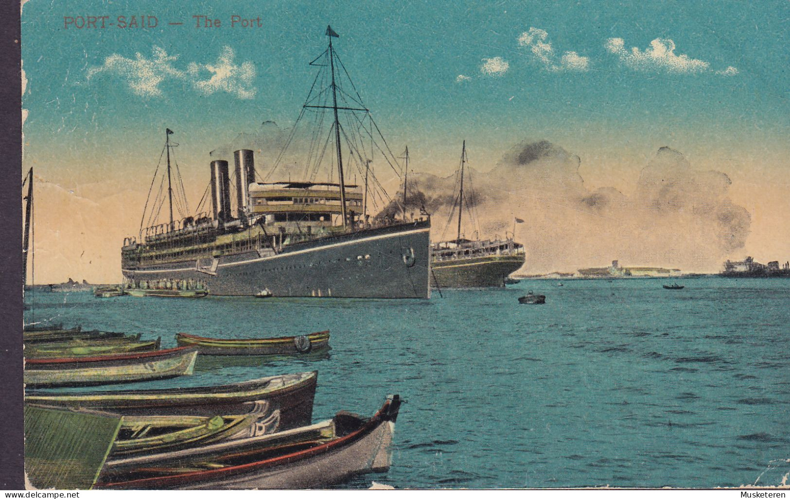 Egypt Egypte PPC Port-Said The Port Edit. The Cairo Post-Card Trust N. 537 WELTEVREDEN Netherlands Indies 1926 (2 Scans) - Port Said