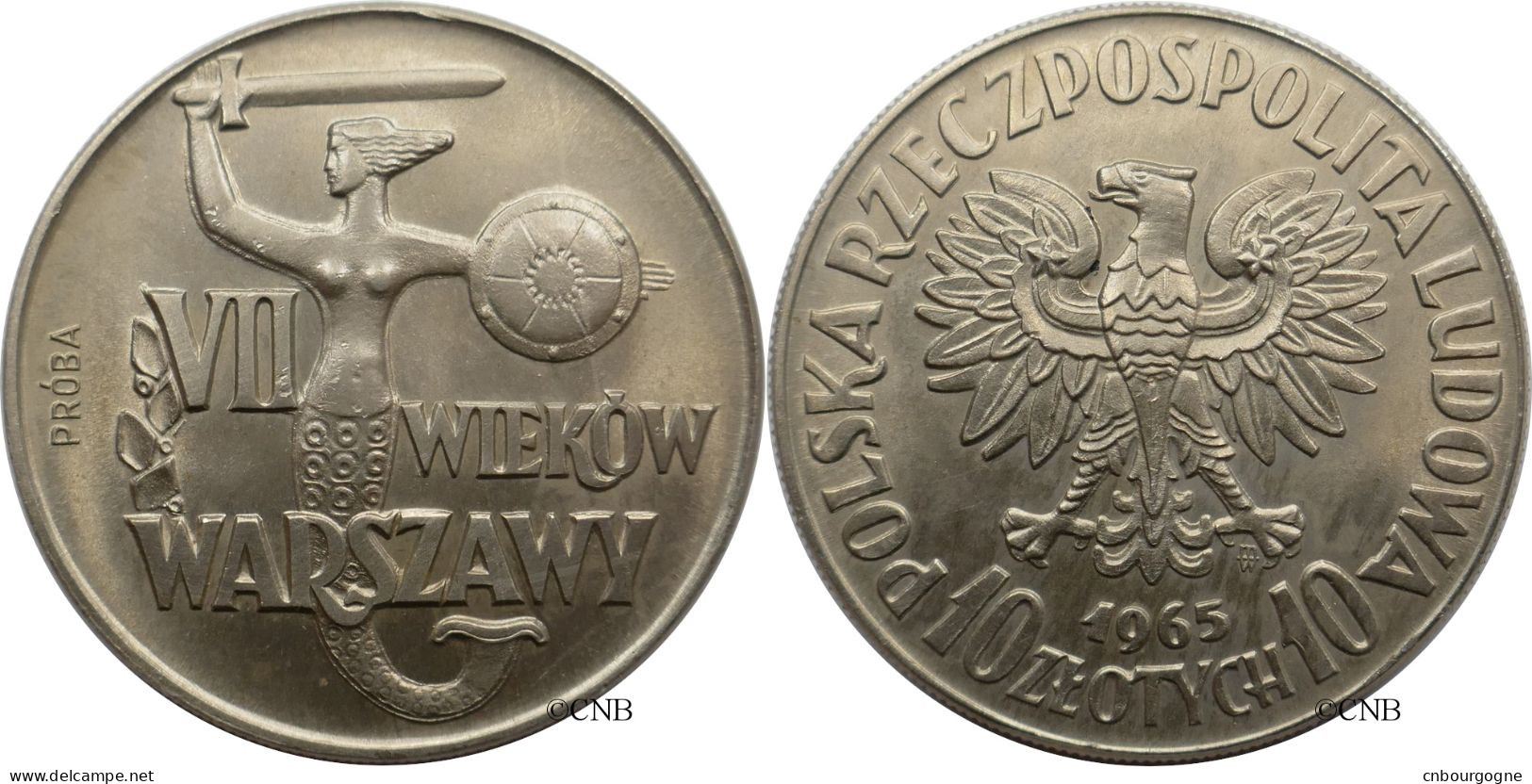Pologne - République - 10 Zlotych 1965 PROBA - ESSAI Varsovie - UNC - Mon5389 - Polen