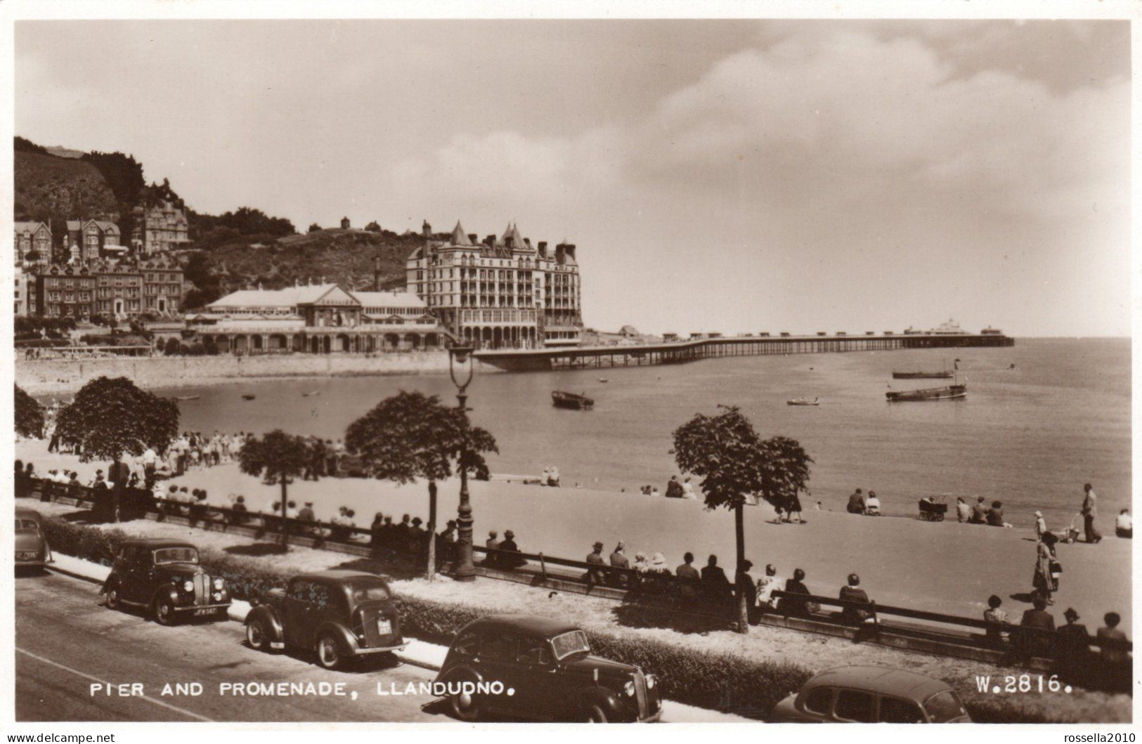 CARTOLINA 1953 INGHILTERRA REGNO UNITO GALLES LLANDUDNO PIER AND PROMENADE ENGLAND Postcard Ansichtskarten - Andere & Zonder Classificatie