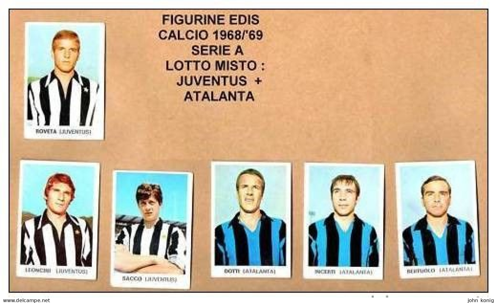 Lotto Figurine - EDIS 1968-69 NUOVE (ATALANTA+JUVENTUS) - Otros & Sin Clasificación
