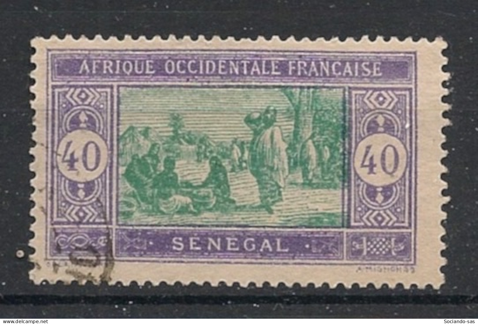 SENEGAL - 1914-17 - N°YT. 63 - Marché 40c Violet Et Vert - Oblitéré / Used - Oblitérés