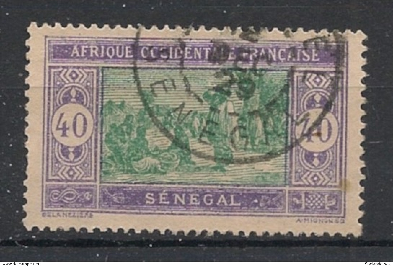 SENEGAL - 1914-17 - N°YT. 63 - Marché 40c Violet Et Vert - Oblitéré / Used - Gebruikt