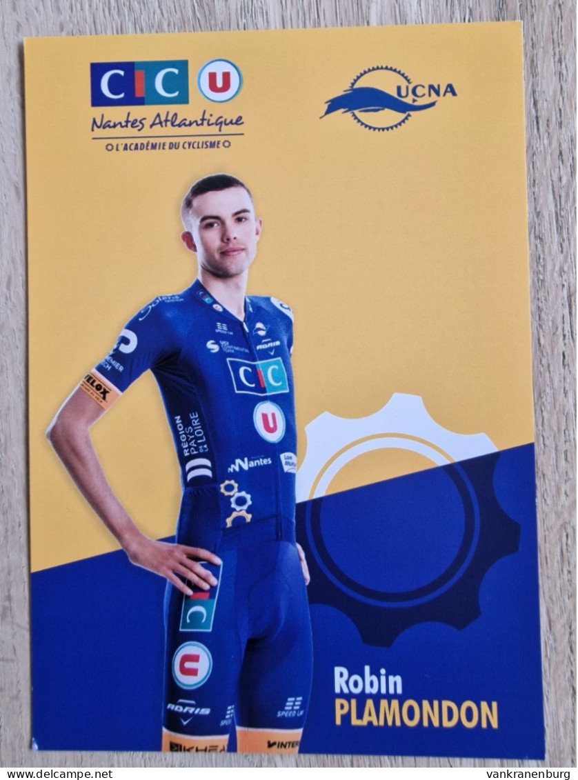Card Robin Plamondon - Team CIC U-Nantes Atlantique - 2023 - Cycling - Cyclisme - Ciclismo - Wielrennen - Radsport