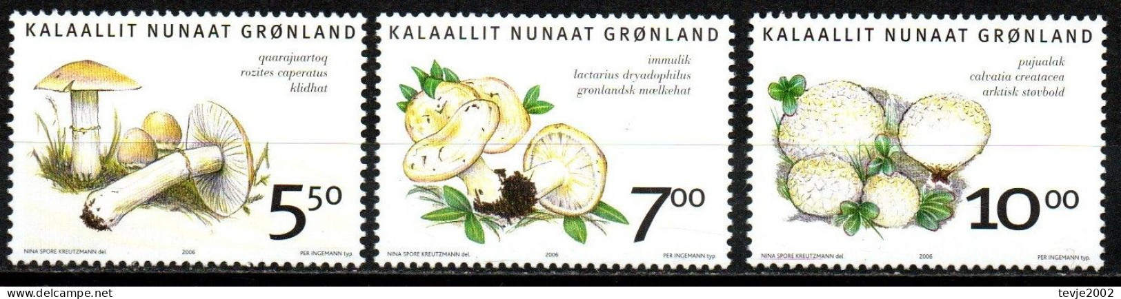 Grönland 2006 - Mi.Nr. 464 - 466 - Postfrisch MNH - Pilze Mushrooms - Mushrooms