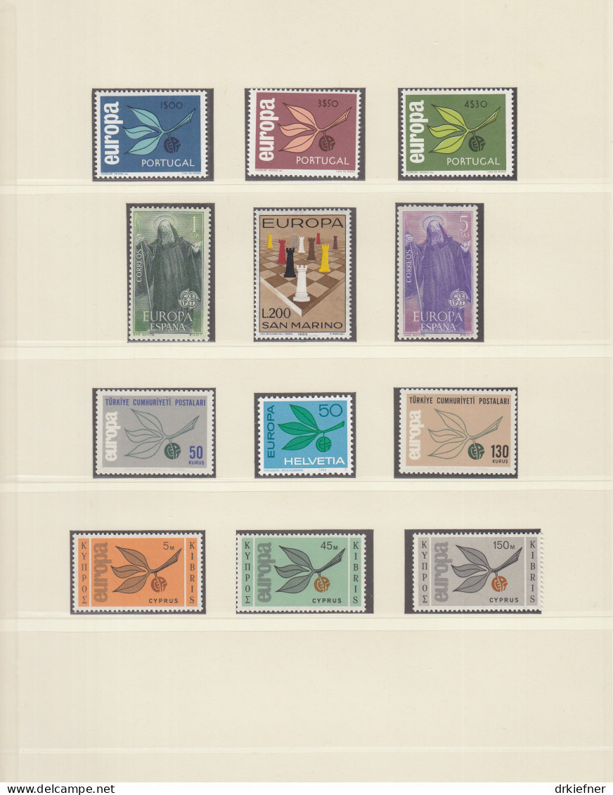 Europa CEPT  Jahrgang 1965, Postfrisch **, Komplett 19 Länder, Zweig Mit Frucht - 1965