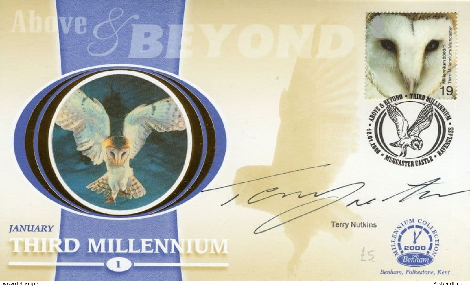 Terry Nutkins Animal Magic TV Show Presenter Owl Hand Signed FDC - Militaria