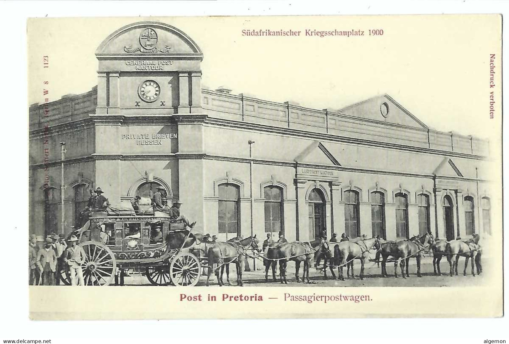 32506 - Post In Pretoria Passagierpostwagen Südafrikanischer Kriegsschauplatz 1900 - Sudáfrica
