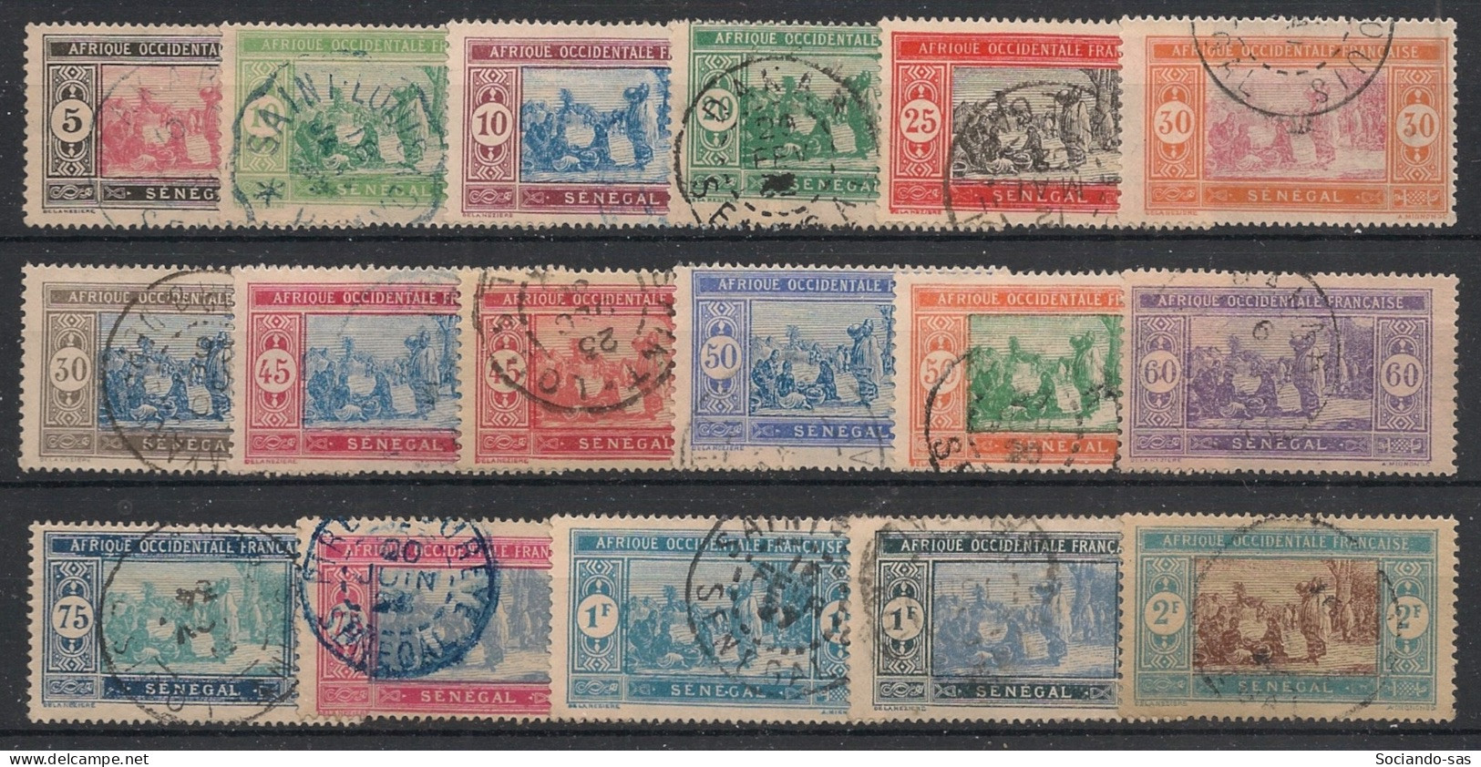 SENEGAL - 1922-26 - N°YT. 72 à 86 - Série Complète - Oblitéré / Used - Used Stamps