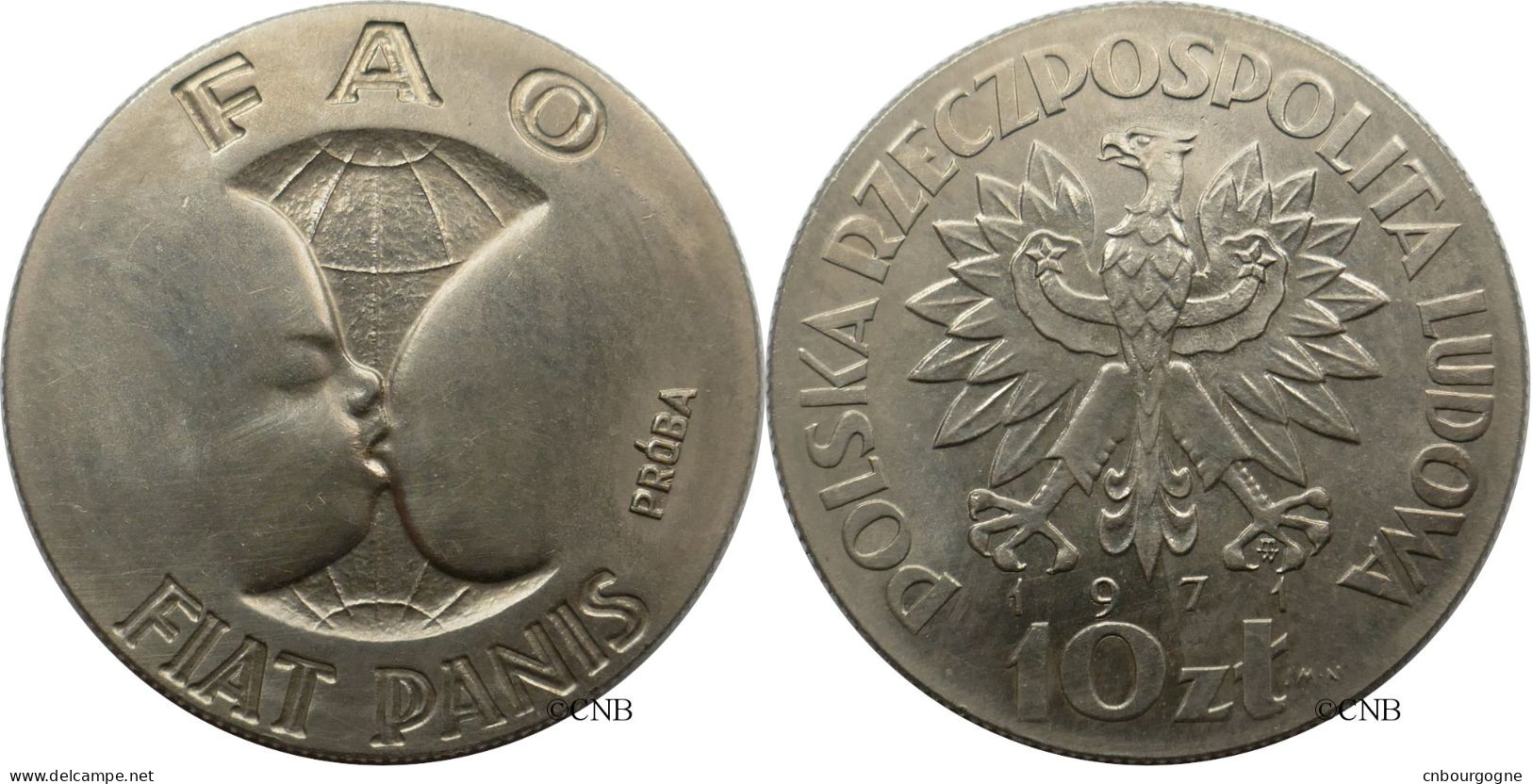 Pologne - République - 10 Zlotych 1971 PROBA - ESSAI FAO - UNC - Mon5391 - Polen