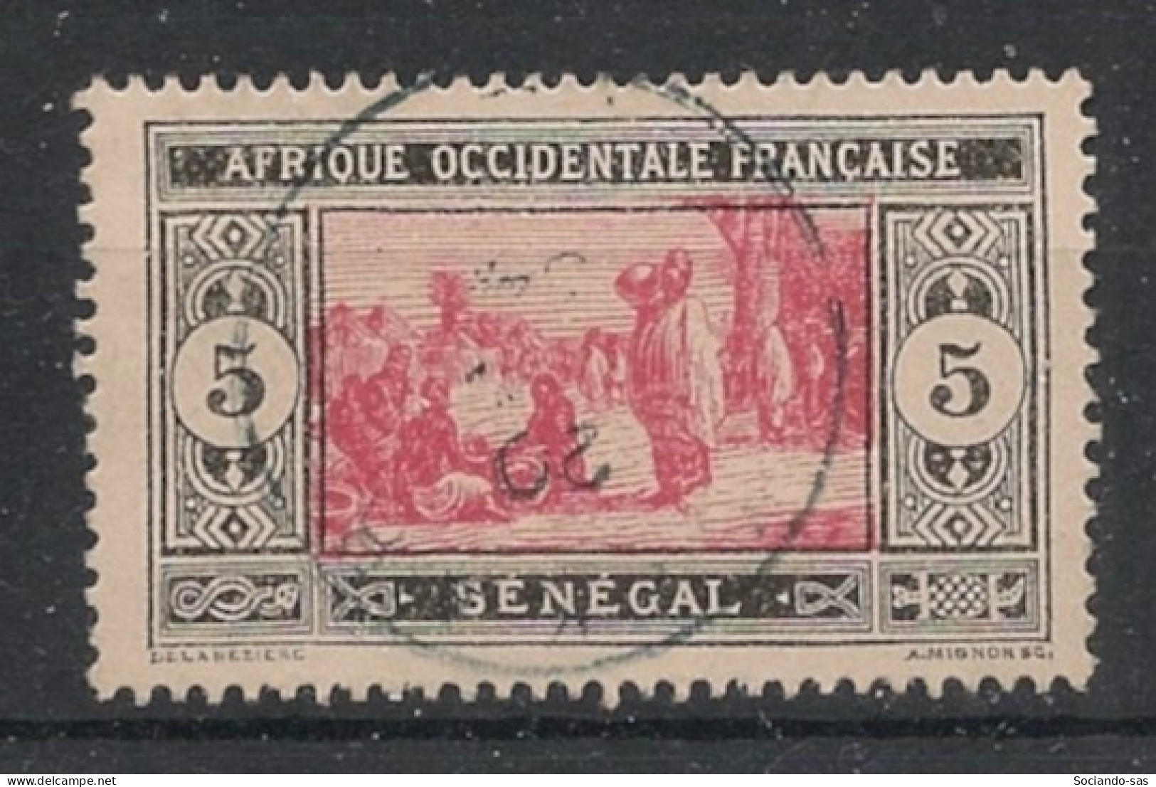 SENEGAL - 1922-26 - N°YT. 72 - Marché 5c Noir Et Carmin - Oblitéré / Used - Used Stamps