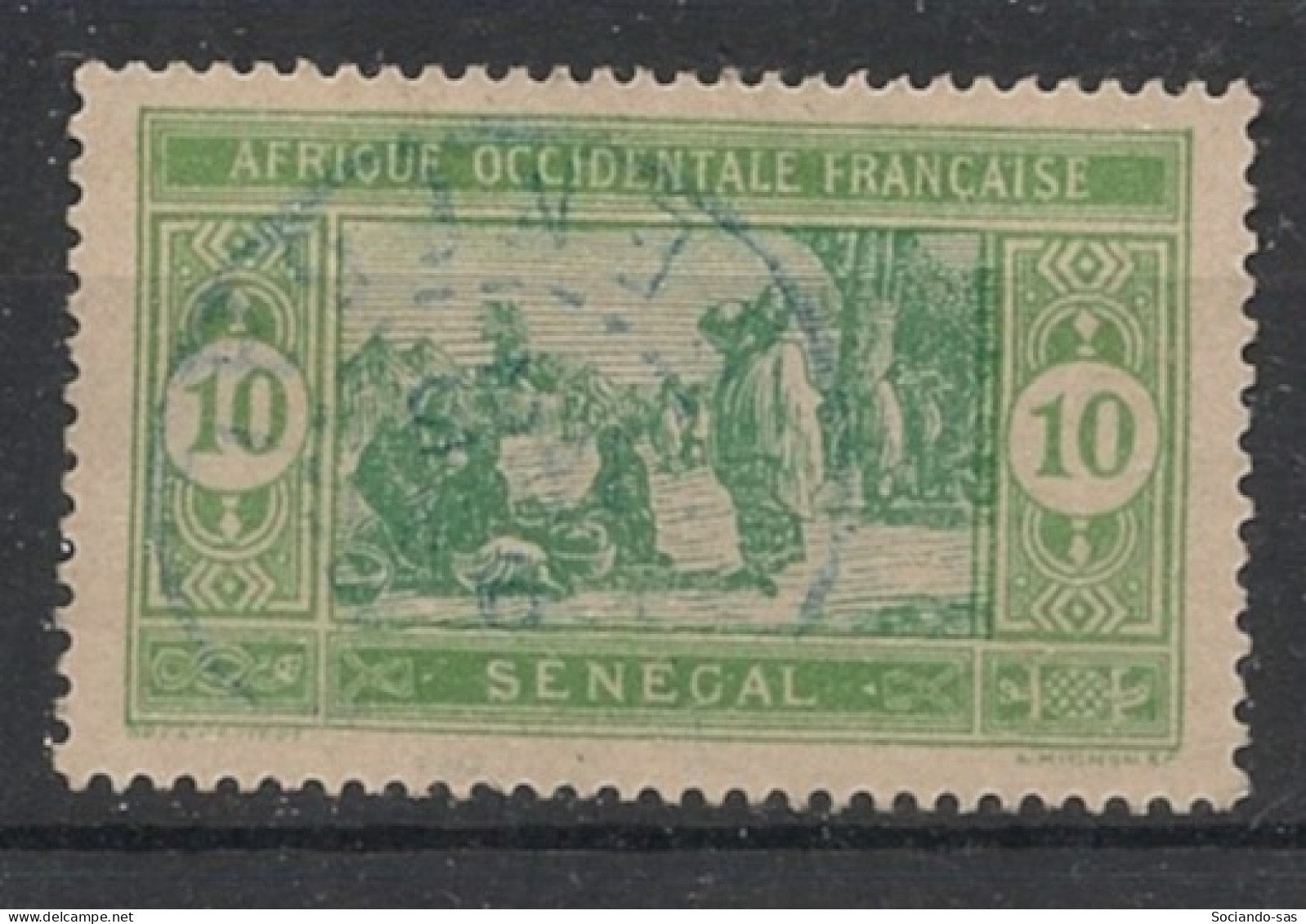 SENEGAL - 1922-26 - N°YT. 73 - Marché 10c Vert-jaune - Oblitéré / Used - Used Stamps