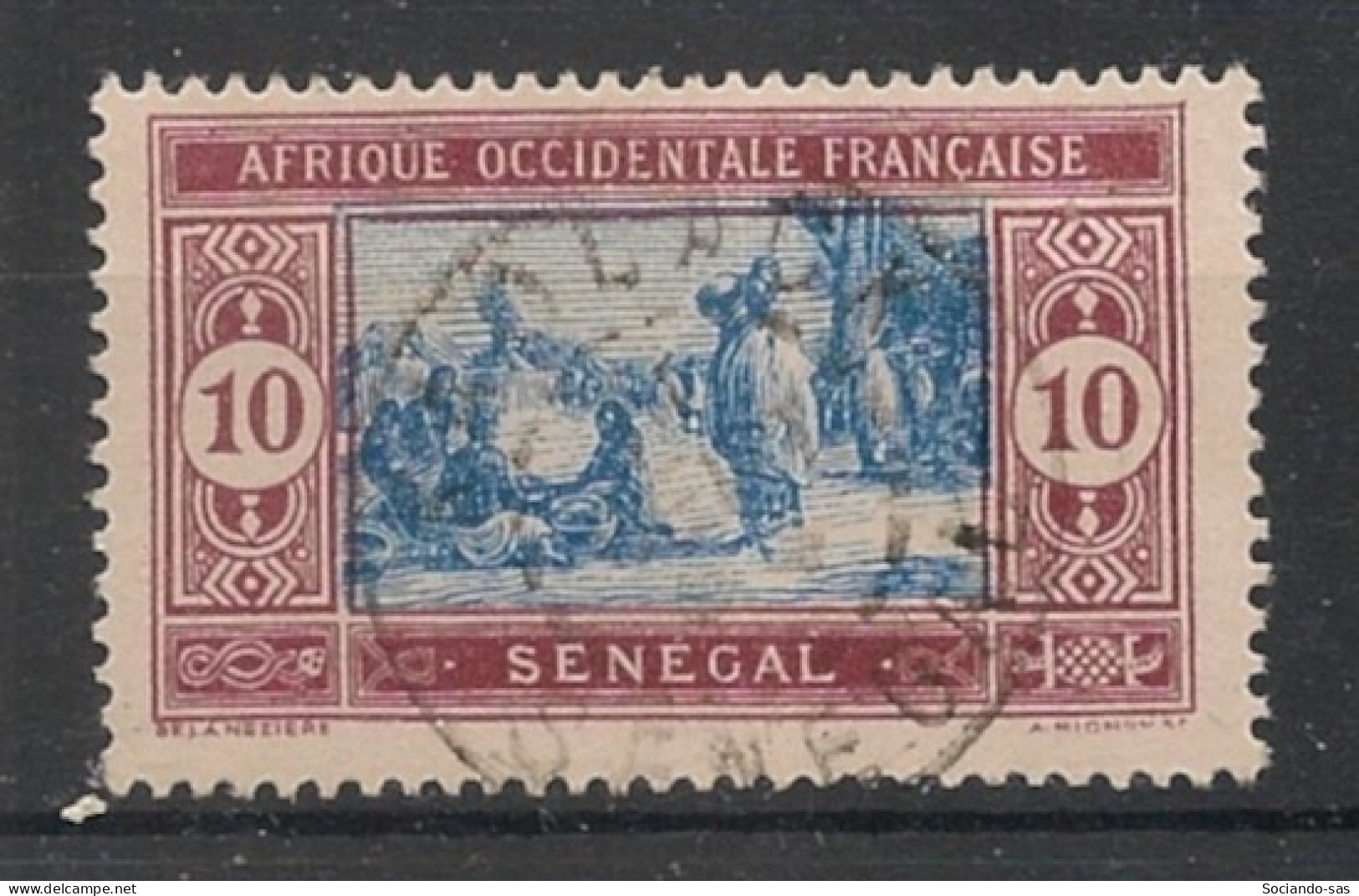 SENEGAL - 1922-26 - N°YT. 74 - Marché 10c Brun-rouge - Oblitéré / Used - Oblitérés