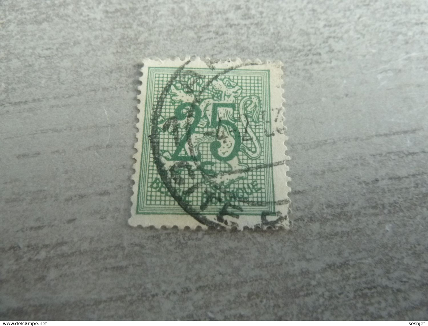 Belgique - Lion - 25c. - Vert Gris - Oblitéré - Année 1950 - - Used Stamps