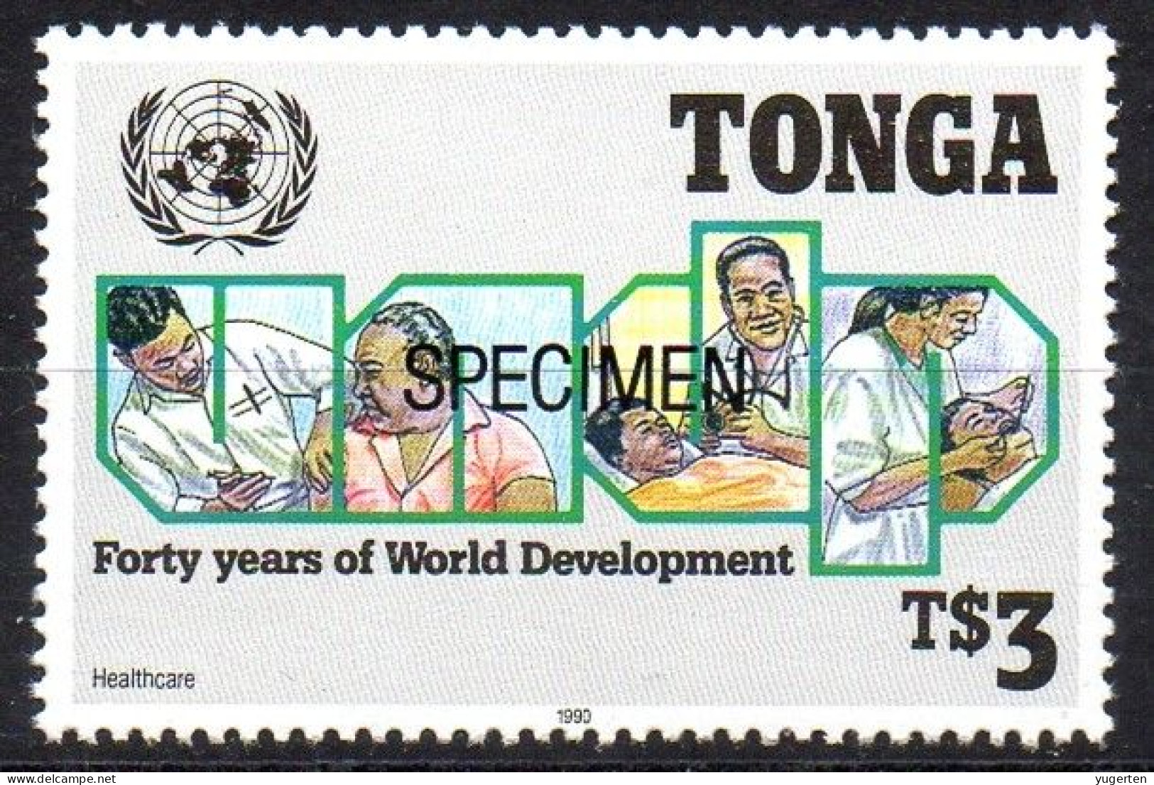 TONGA 1990 - 1v - MNH - SPECIMEN - Health - Santé - Dentist - Gesundheit - Zahnarzt - Salute - Dentista Salud - Medicine - Medicina