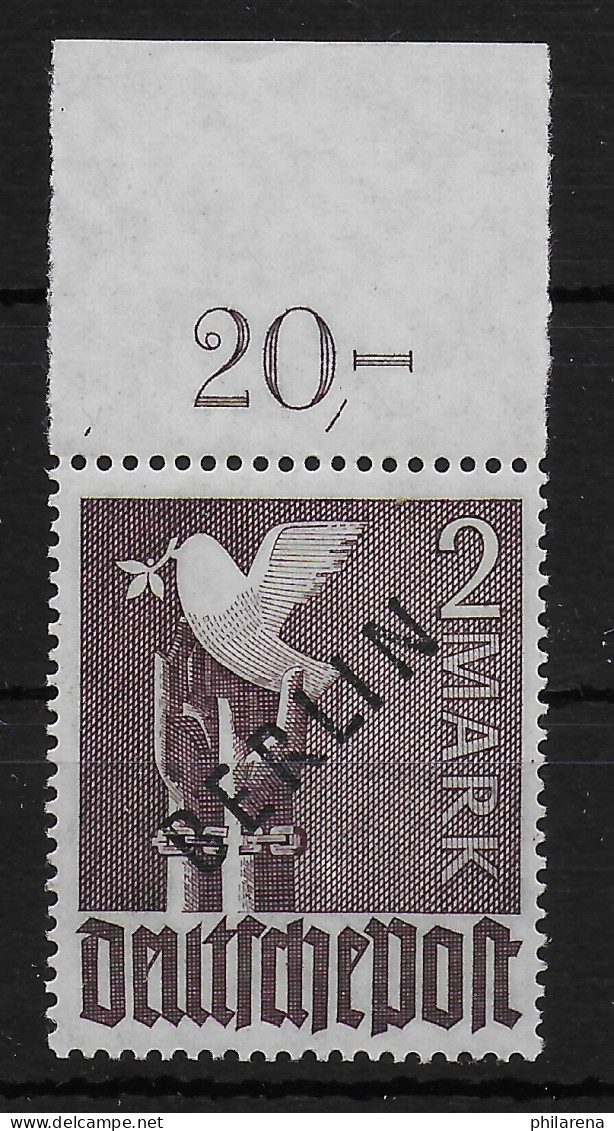 Berlin: MiNr. 18 BOR Nd Gz, Postfrisch, **, BPP Geprüft, Oberrand Ungezähnt - Unused Stamps