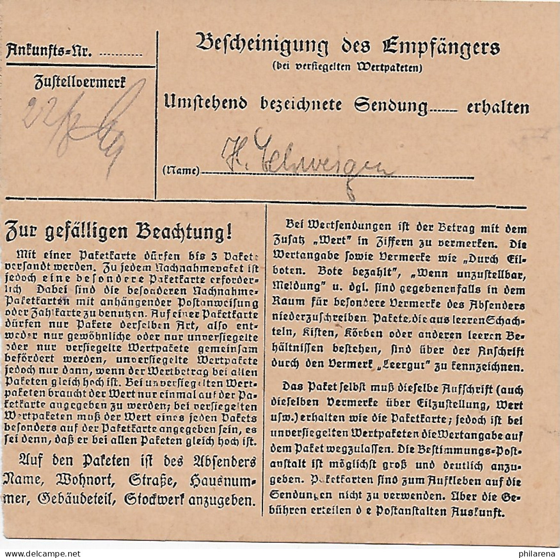 Paketkarte München Nach Bad Aibling EF 1947 - Brieven En Documenten