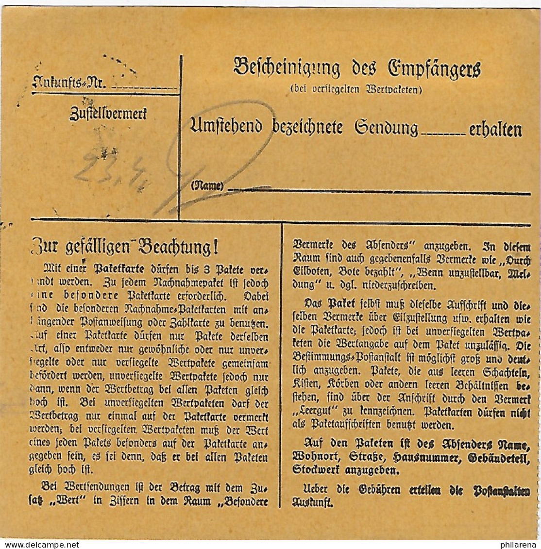 Paketkarte Stuttgart Nach Bad Aibling MeF 1947 - Brieven En Documenten