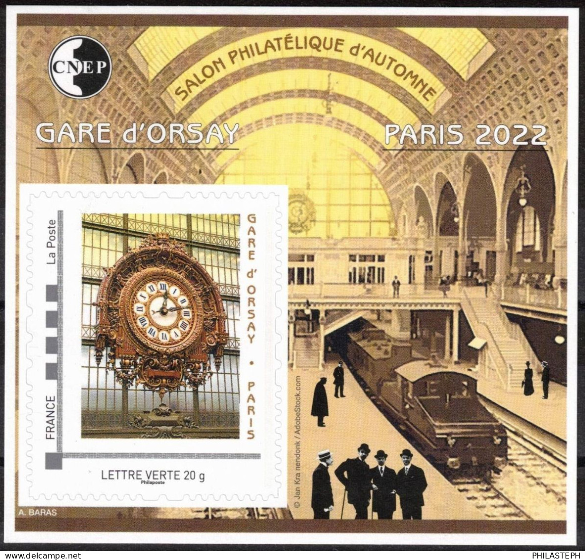 FRANCE BLOC CNEP YT 90 2022 - Salon D'Automne Gare D'Orsay - TVP Adhésif - CNEP
